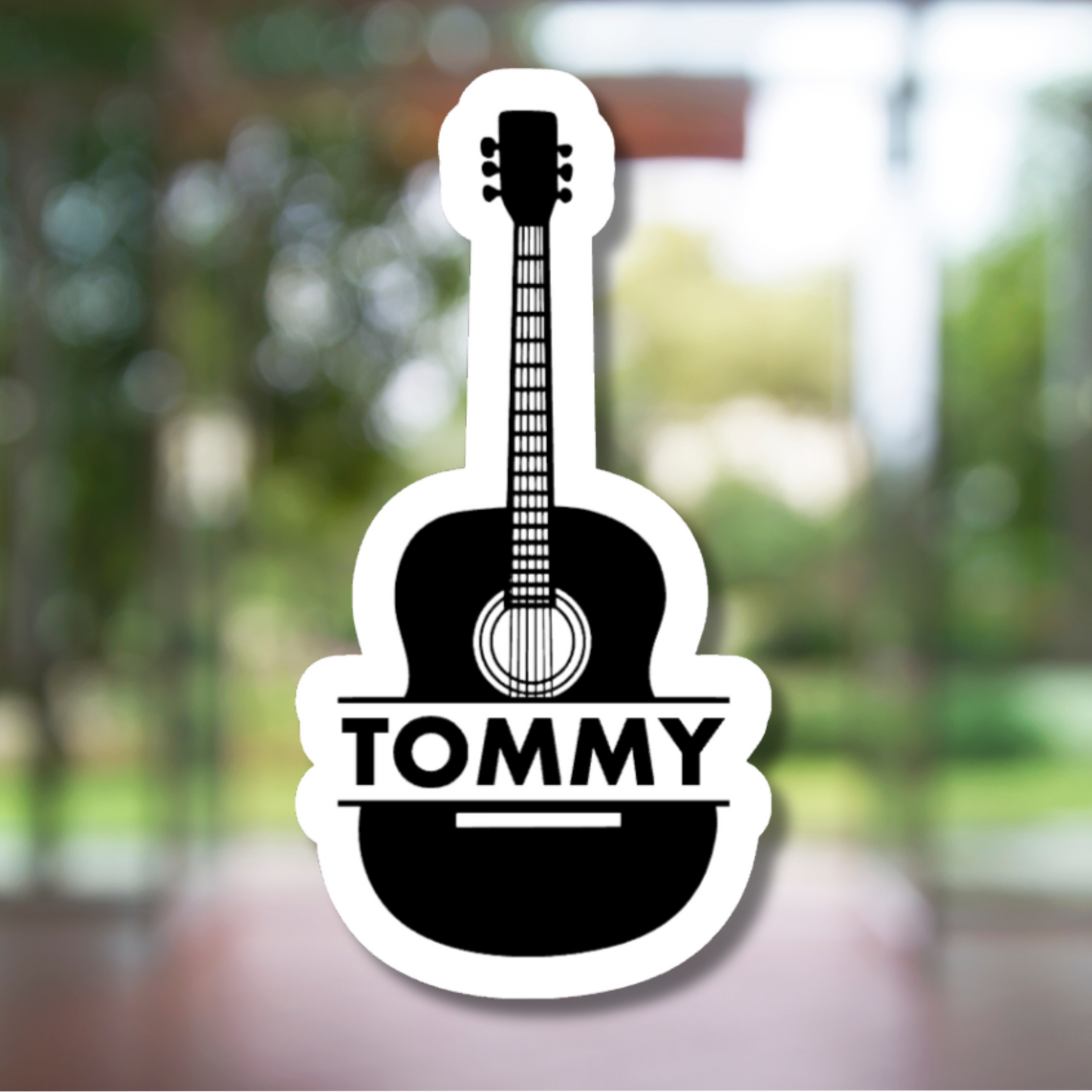 Acoustic Guitar Personalized Sticker
