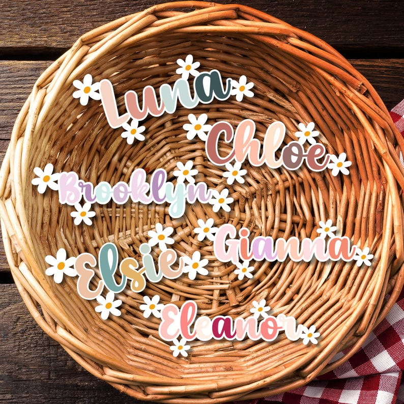 Daisy Personalized Name Stickers