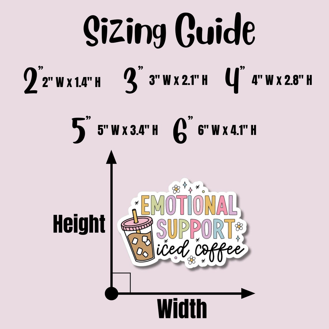 Emotional Support Iced Coffee Sticker
