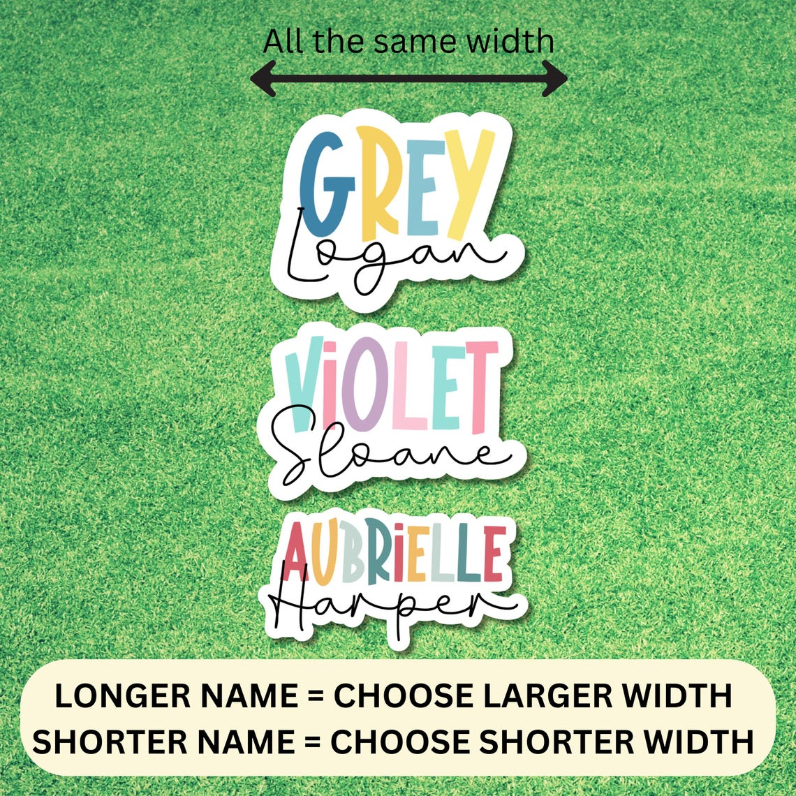 First and Last Name Personalized Stickers