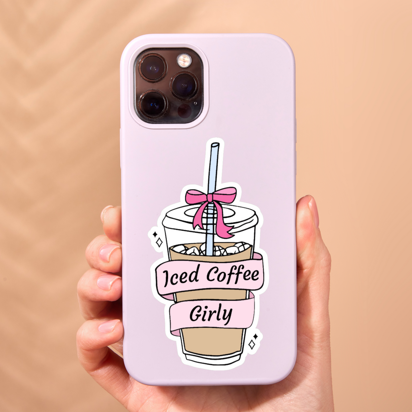 Iced Coffee Girly Sticker