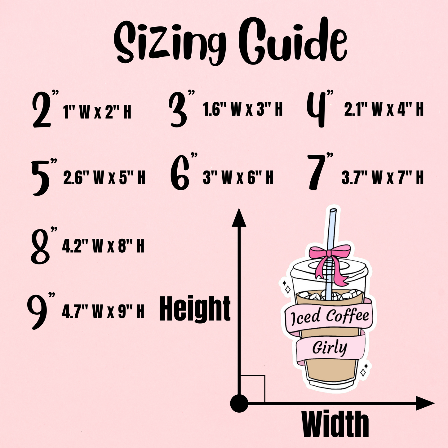 Iced Coffee Girly Sticker
