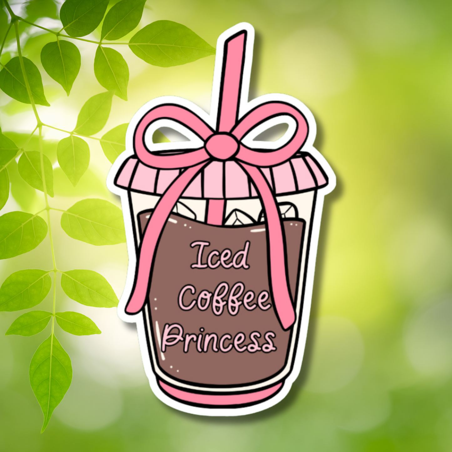 Iced Coffee Princess Sticker