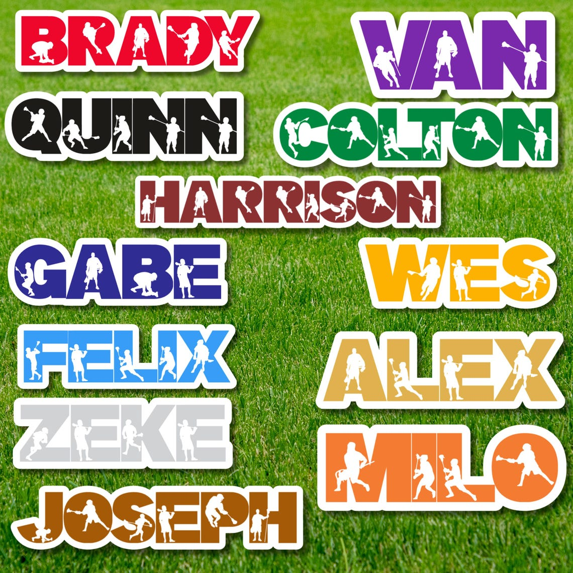 Lacrosse Personalized Name Sticker
