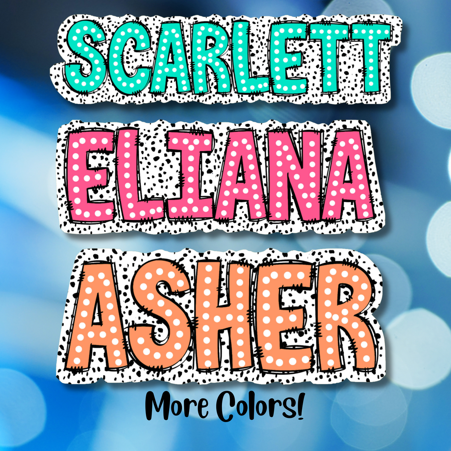 Marquee Letters Personalized Name Sticker