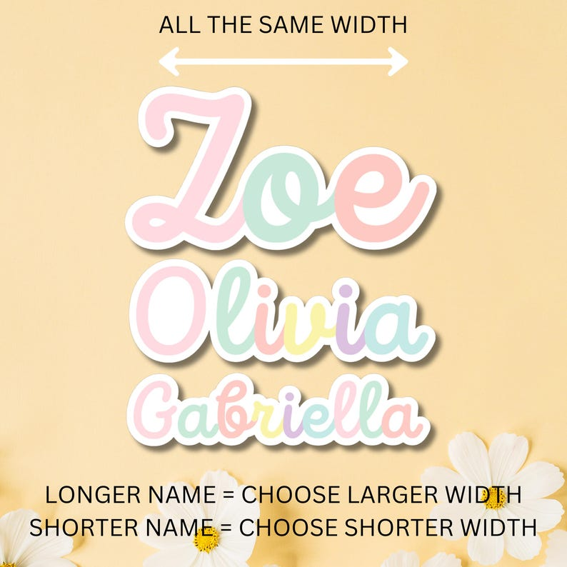 Pastel Personalized Name Sticker