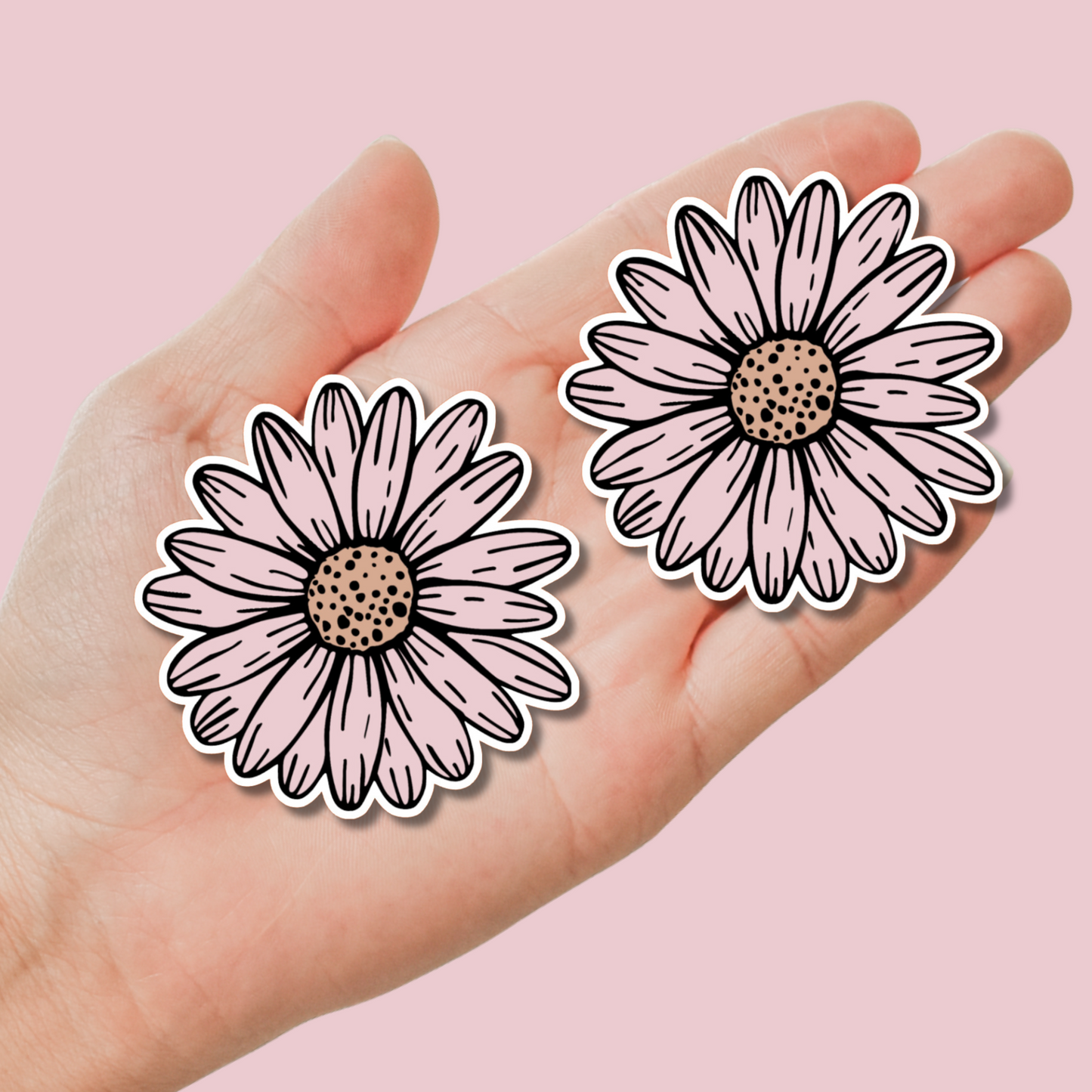 Pink Daisy Vinyl Sticker