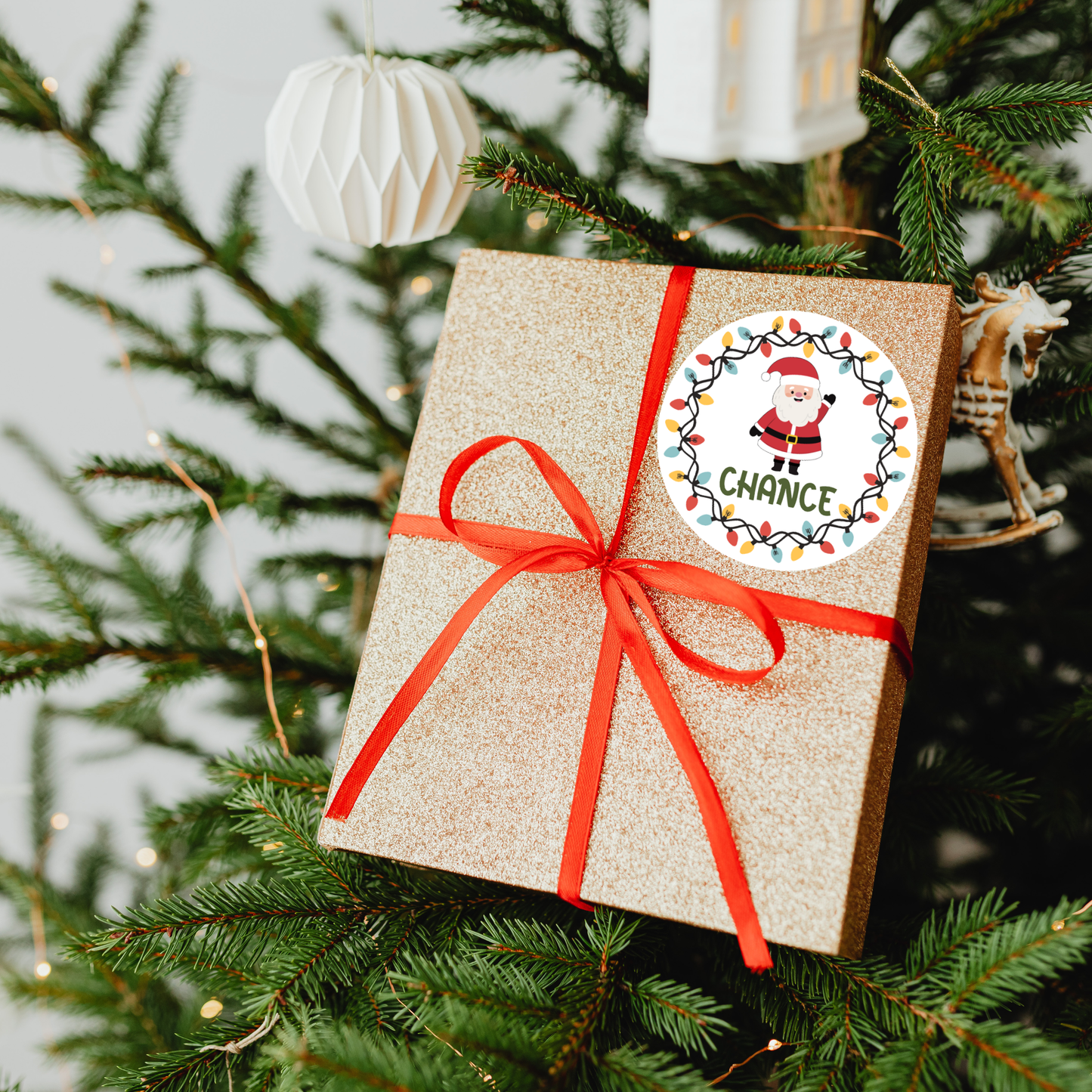 Personalized Santa Sticker Sheet