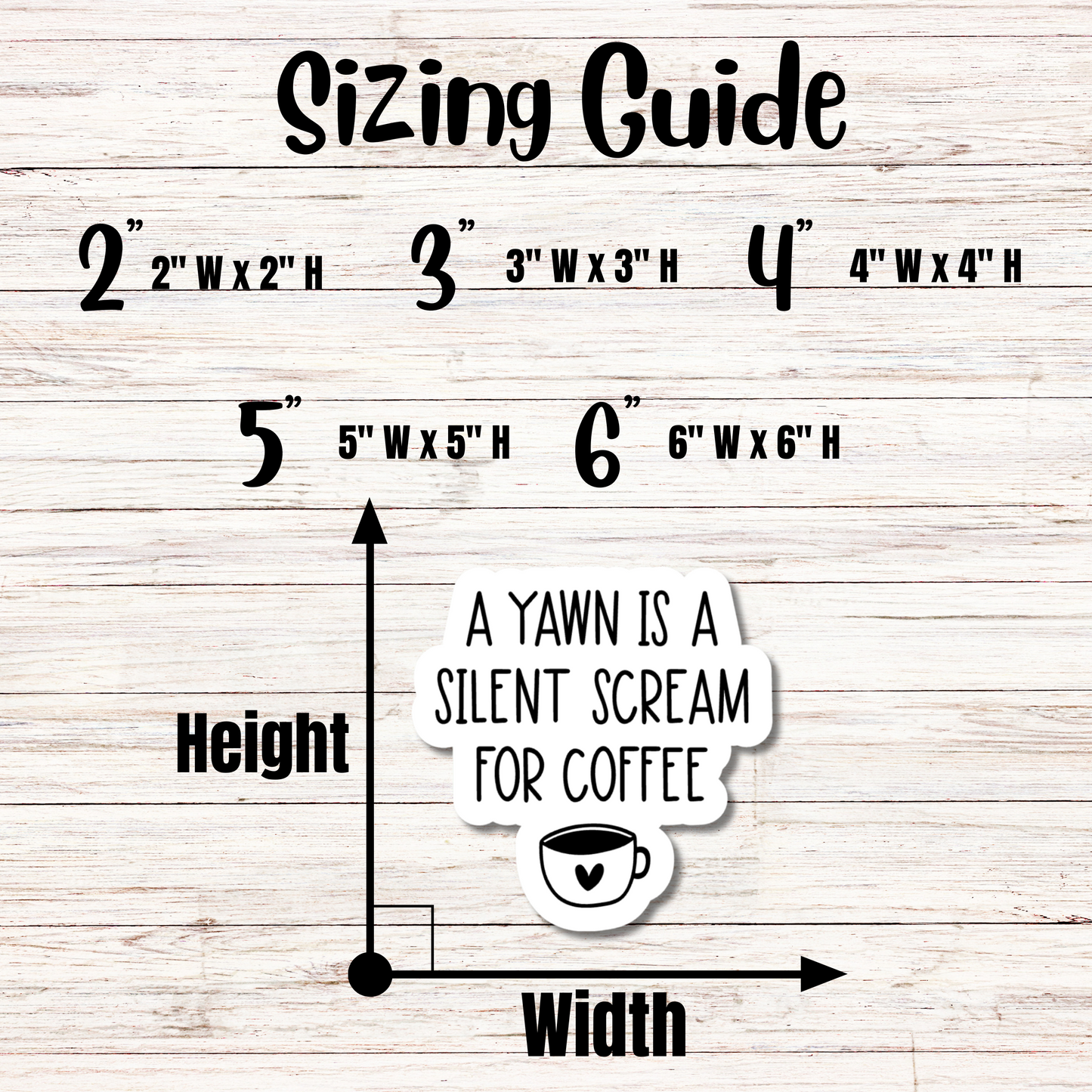 A Yawn Is A Silent Scream For Coffee Sticker