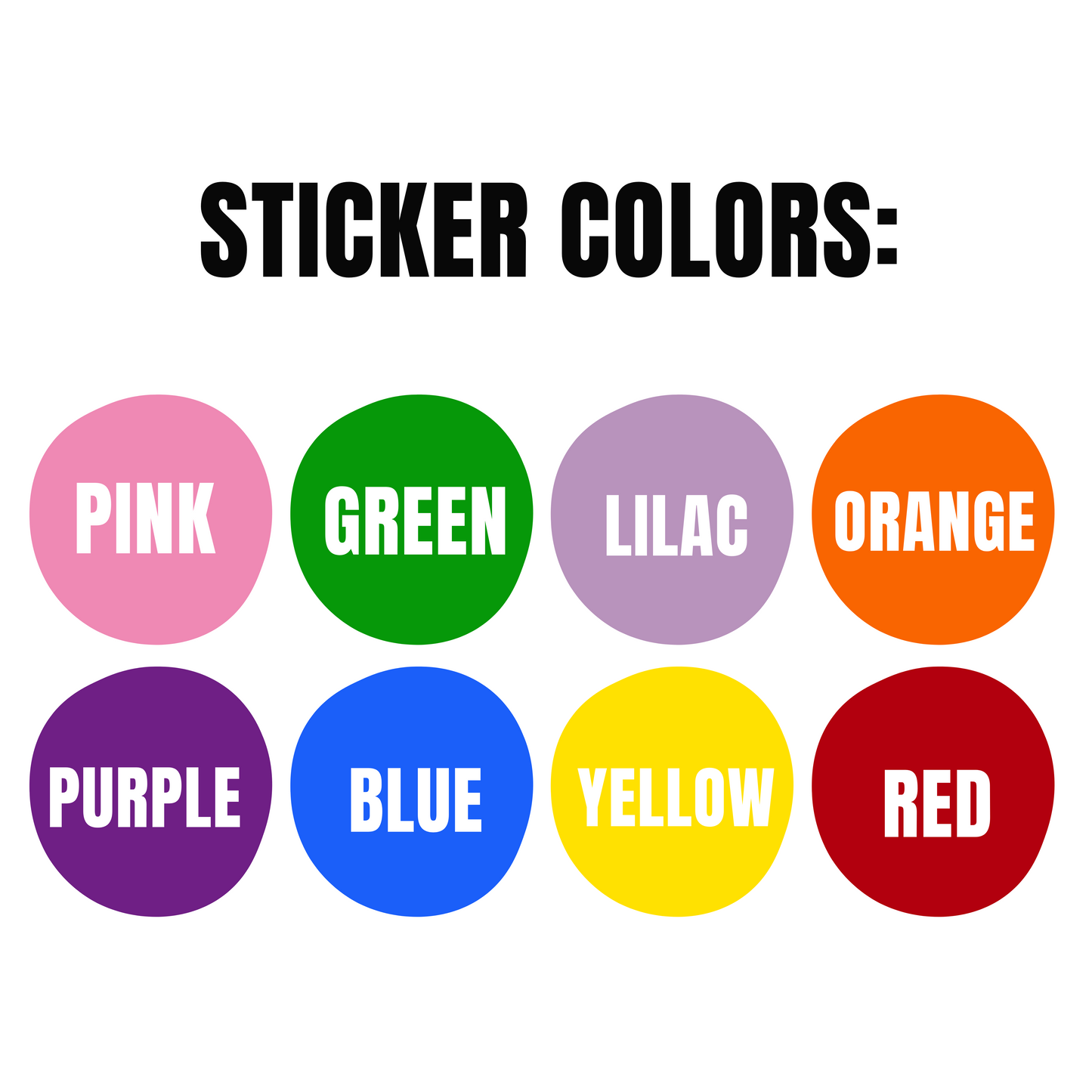 Full Name Colorful Personalized Stickers
