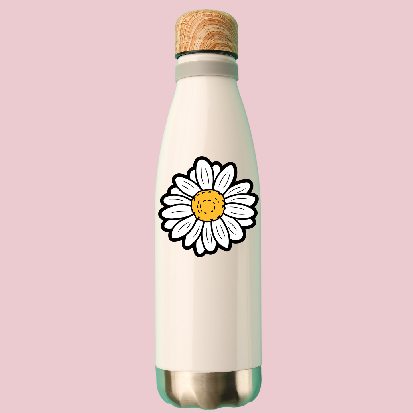 White Daisy Vinyl Sticker