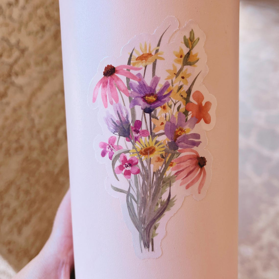 Transparent Wildflower Bunch Sticker