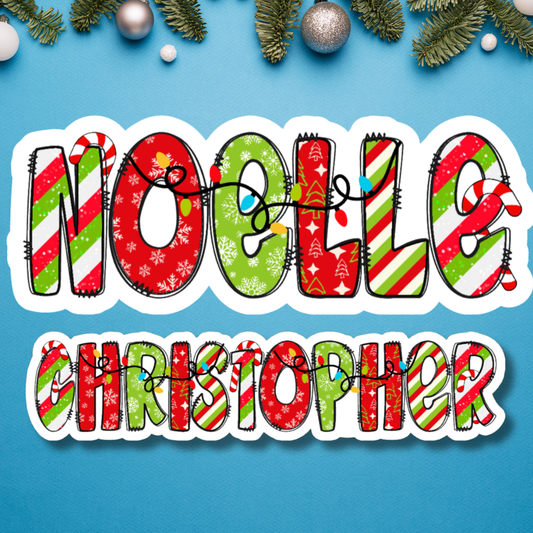 Christmas Personalized Name Sticker