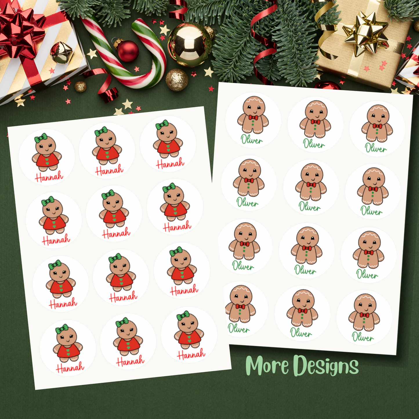 Personalized Christmas Sticker Sheet