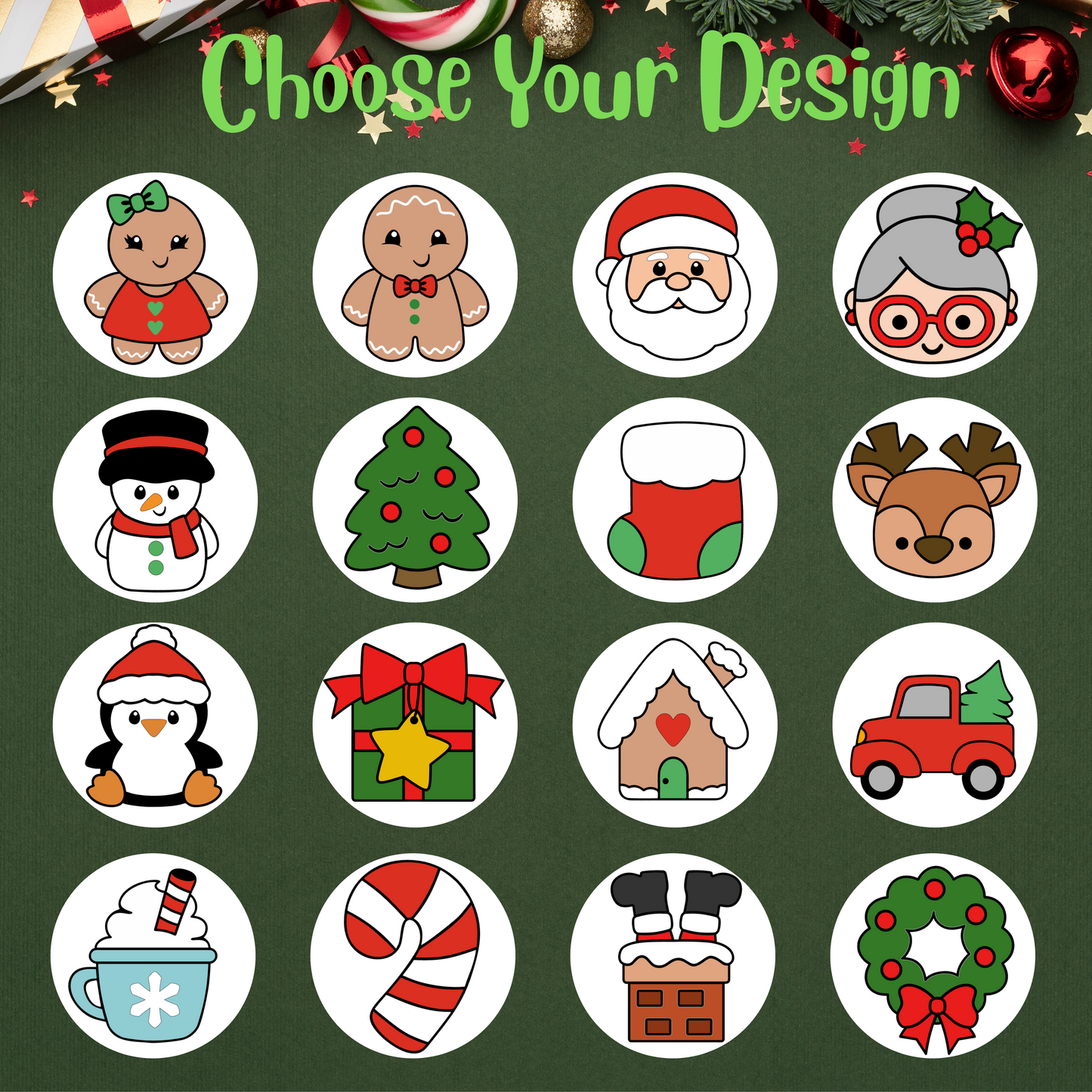 Personalized Christmas Sticker Sheet