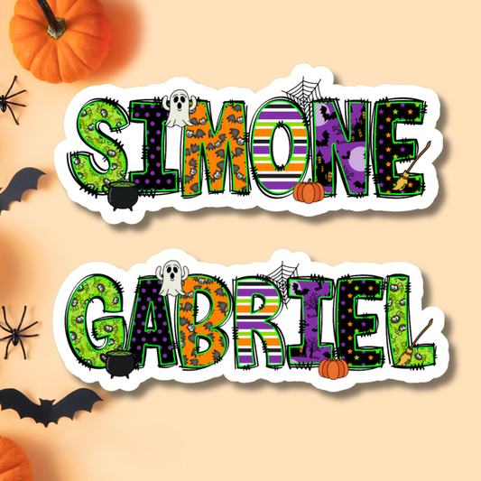 Halloween Personalized Name Sticker