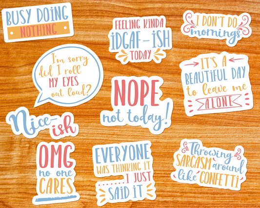 Sarcastic Sticker Bundle