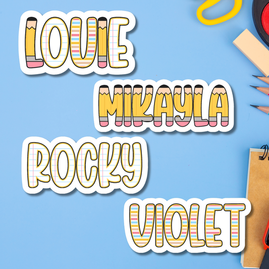 Back To School Personalized Sticker