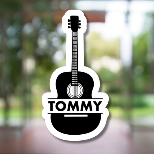 Acoustic Guitar Personalized Sticker