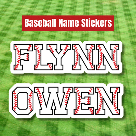 Baseball Personalized Name Sticker