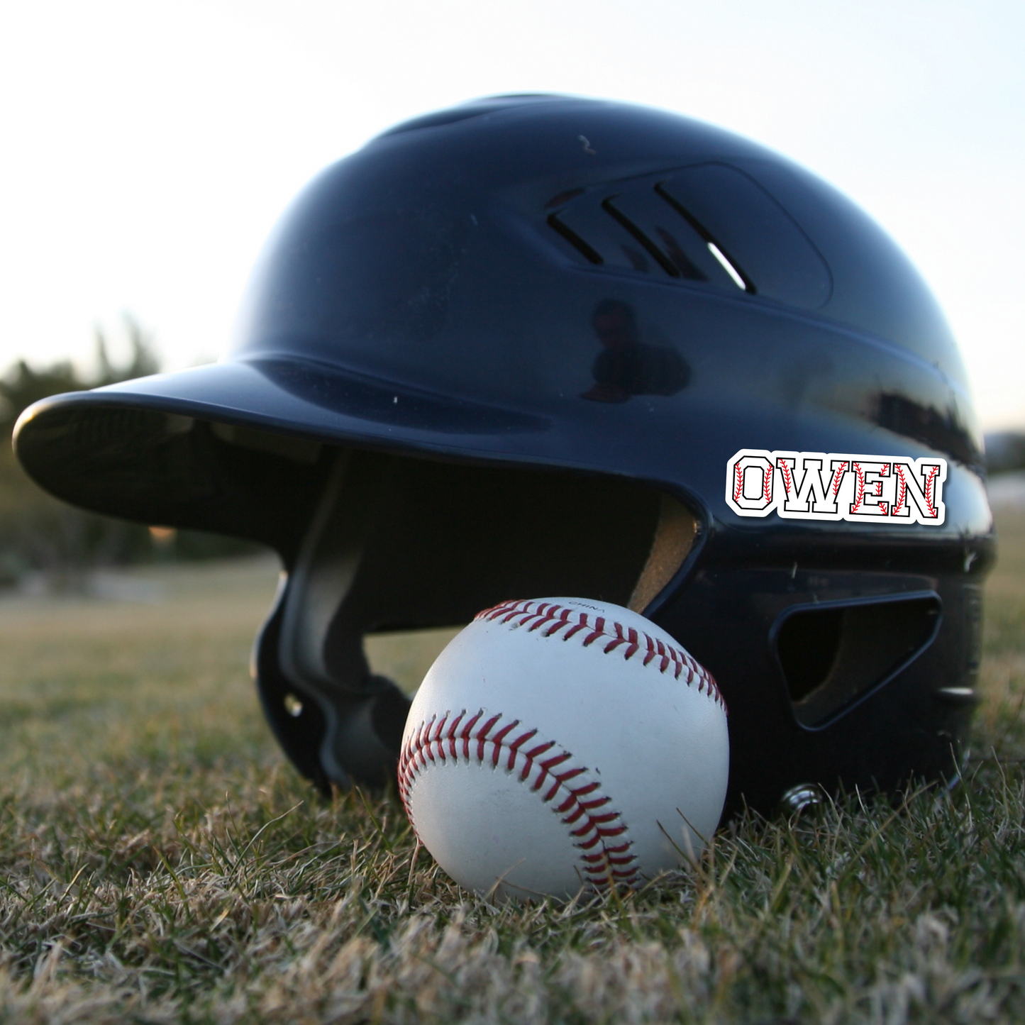 Baseball Personalized Name Sticker