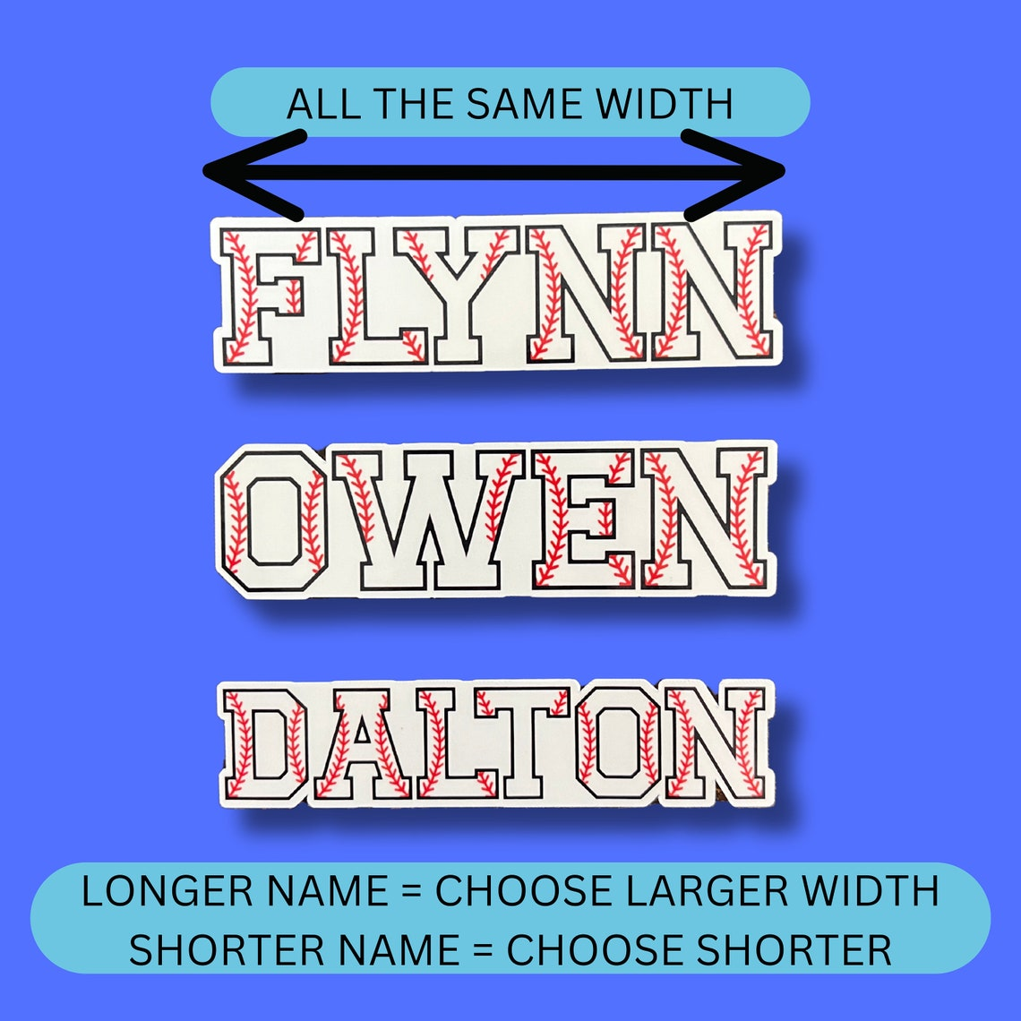 Baseball Personalized Name Sticker