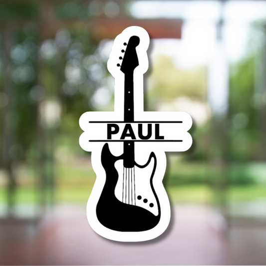 Bass Guitar Personalized Sticker