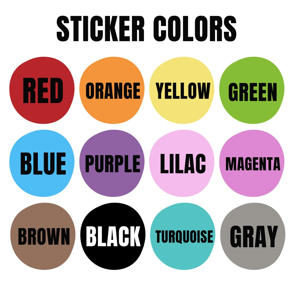 Bubble Letters Personalized Name Sticker