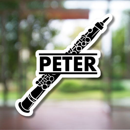Clarinet Personalized Sticker