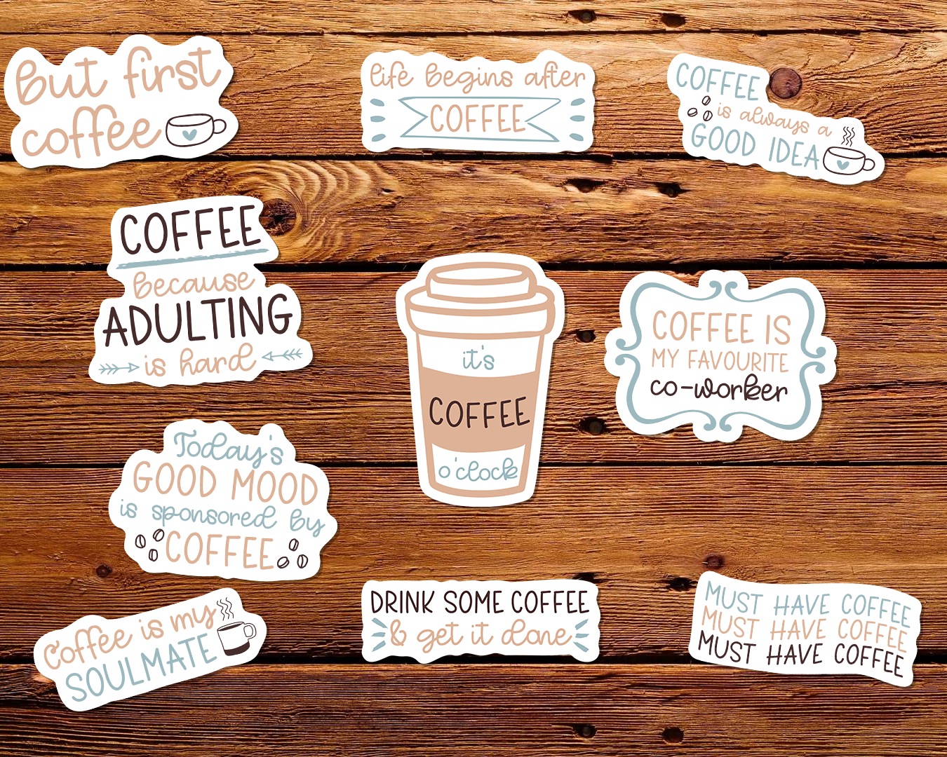 Coffee Sticker Bundle Pack