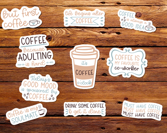 Coffee Sticker Bundle Pack
