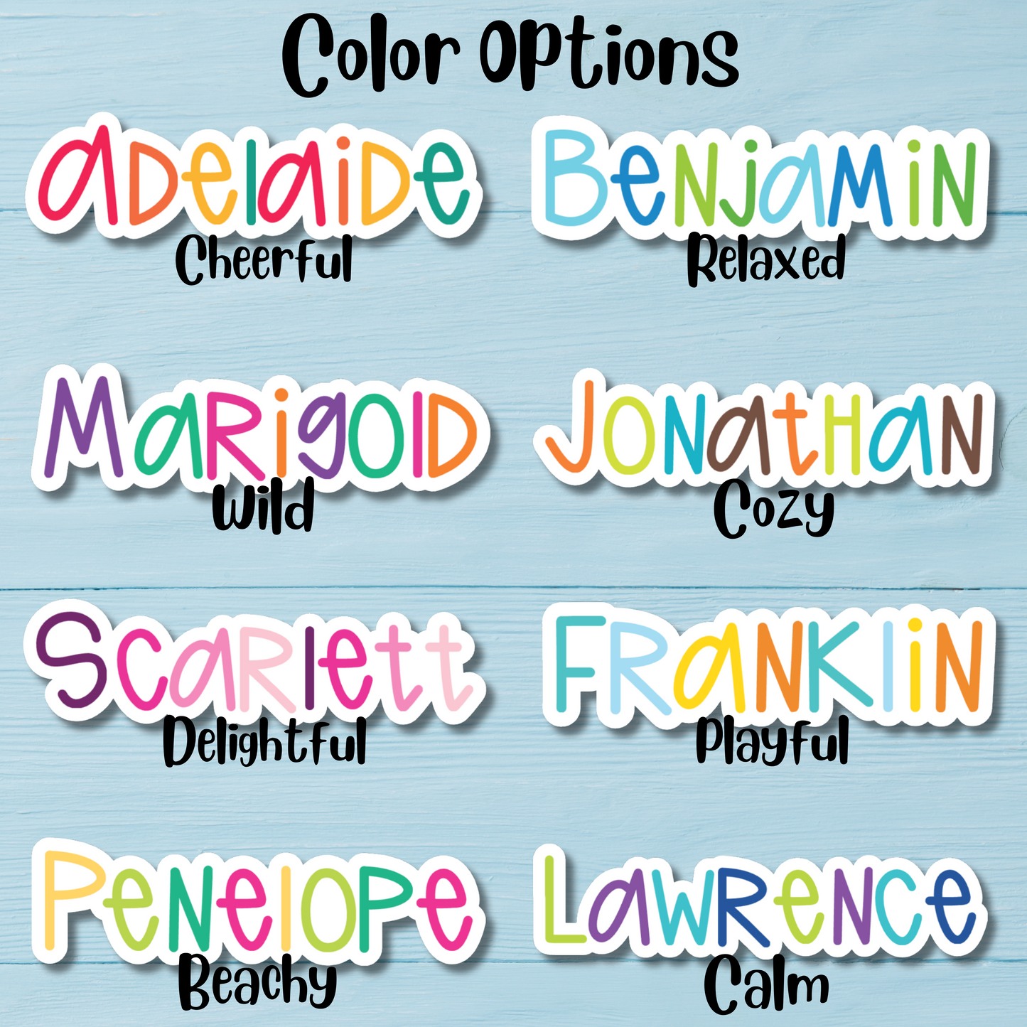 Custom Name Stickers