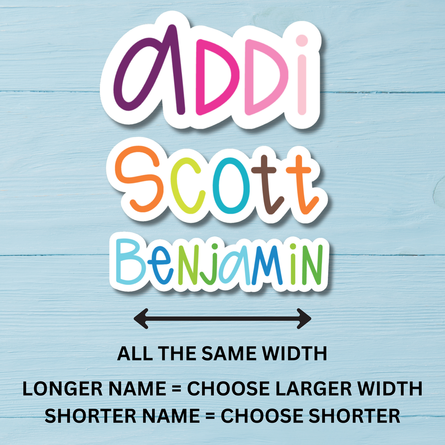 Custom Name Stickers