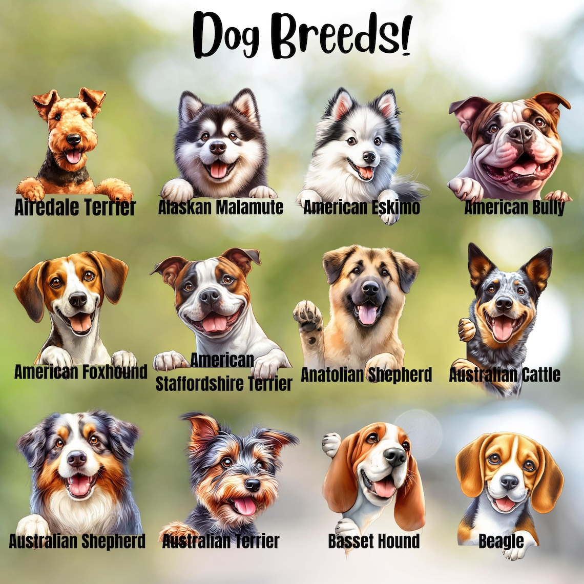 Dog Breed Personalized Sticker