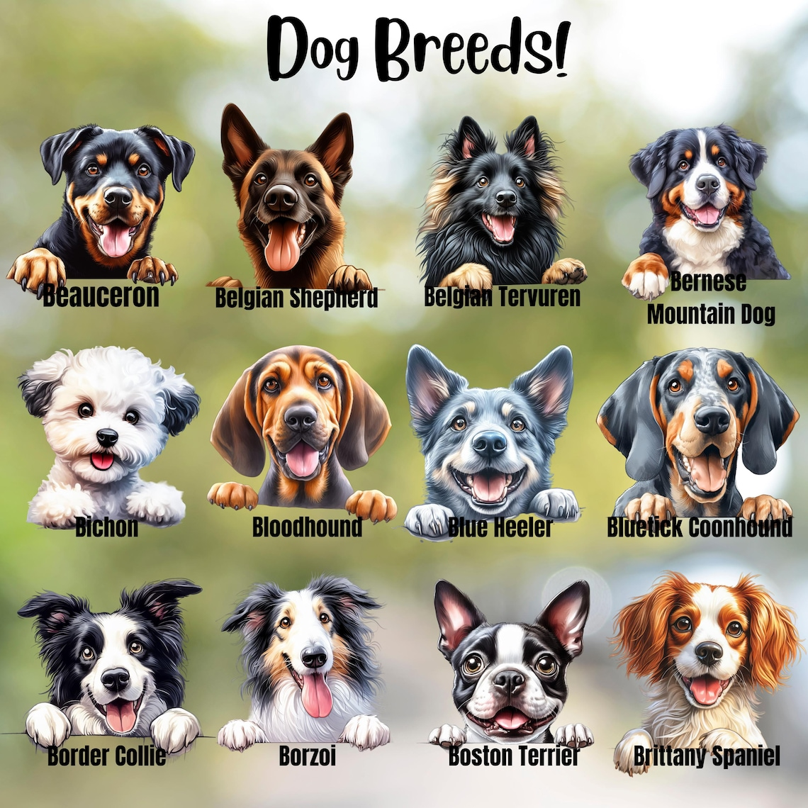 Dog Breed Personalized Sticker