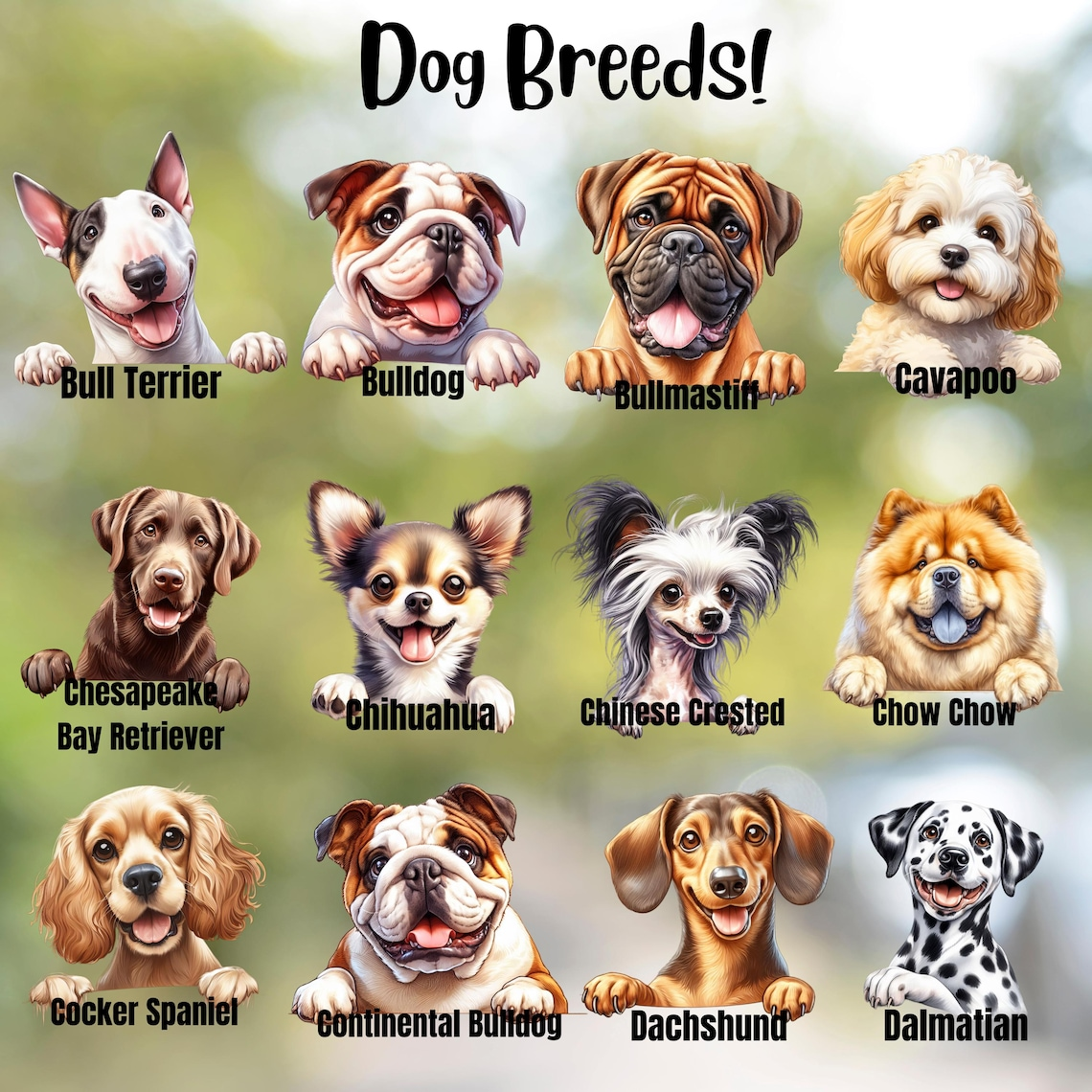 Dog Breed Personalized Sticker