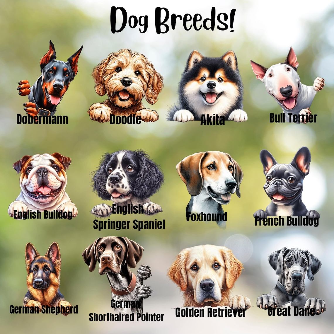 Dog Breed Personalized Sticker