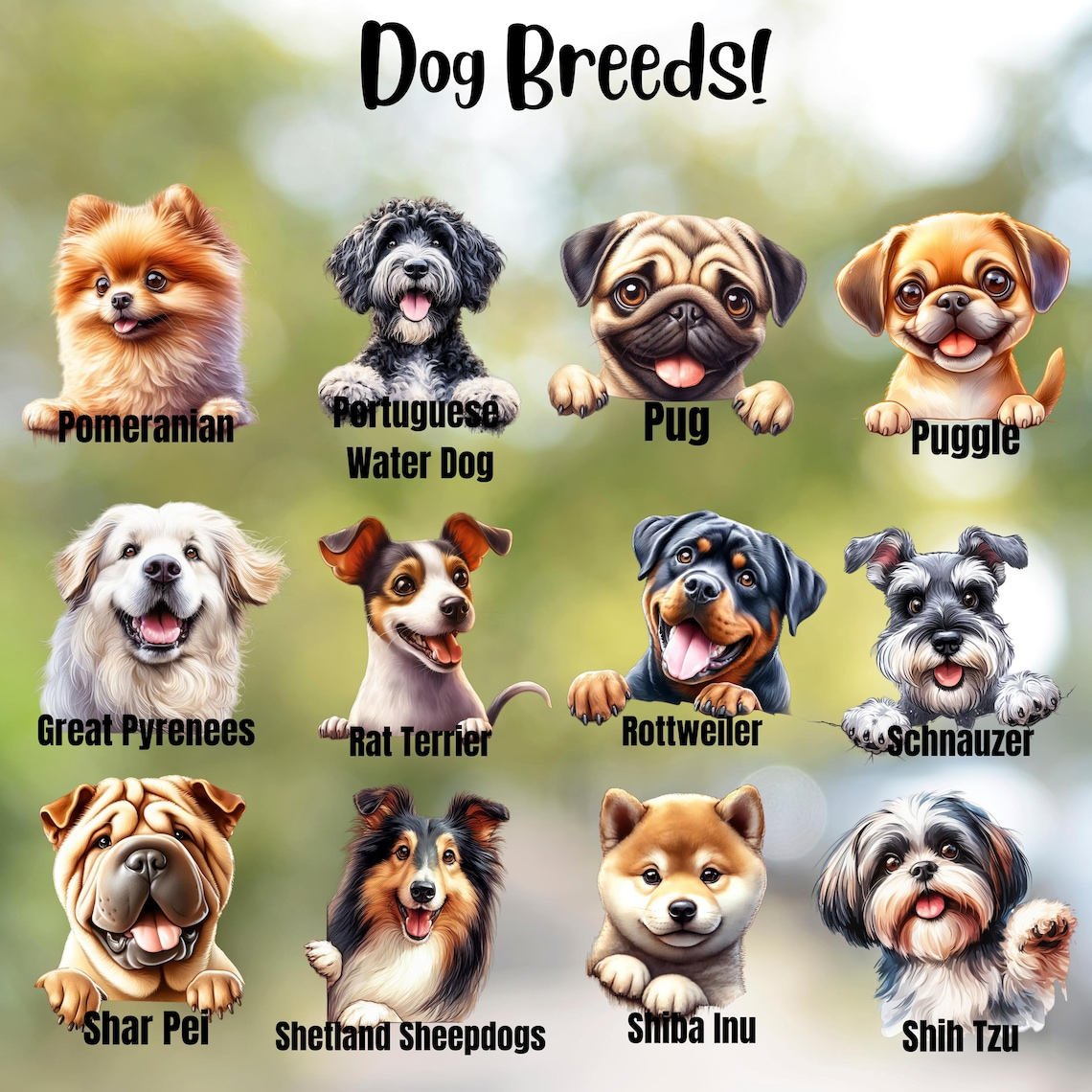 Dog Breed Personalized Sticker