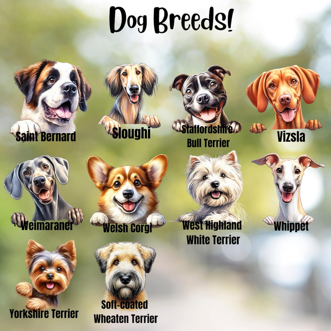 Dog Breed Personalized Sticker