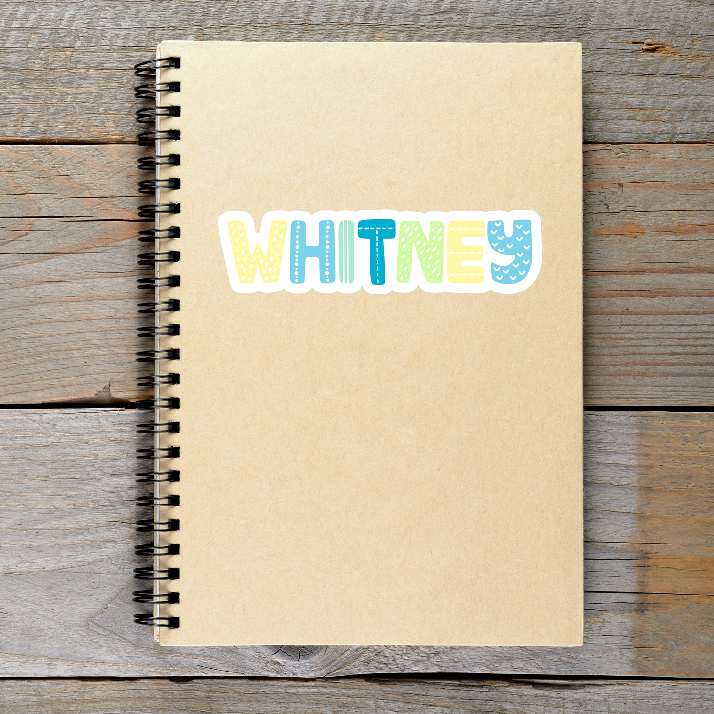 Doodle Letters Personalized Name Stickers