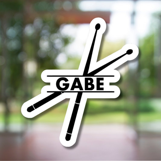 Drumsticks Personalized Sticker