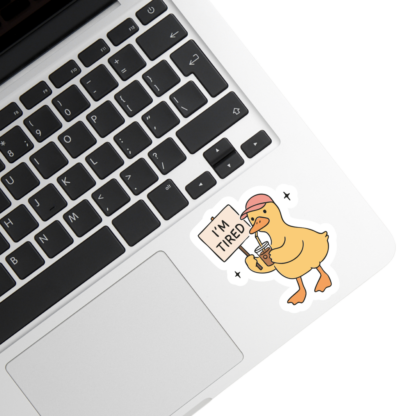 Duck I'm Tired Coffee Sticker