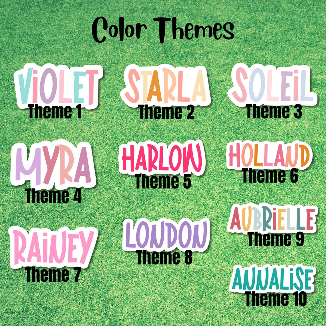 First and Last Name Personalized Stickers