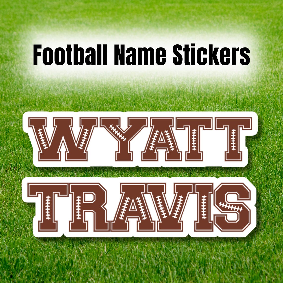 Football Personalized Name Sticker