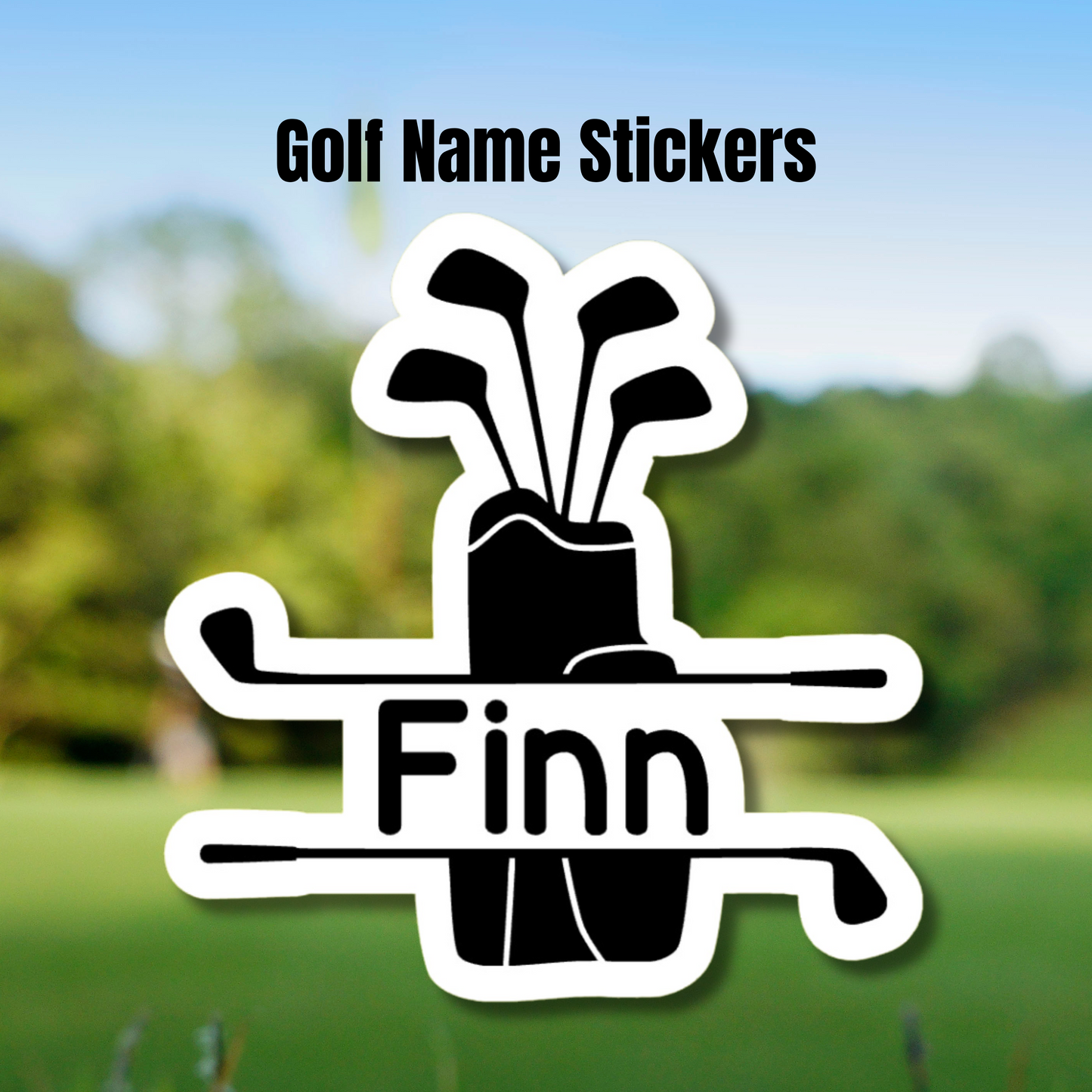 Golf Bag Personalized Name Sticker