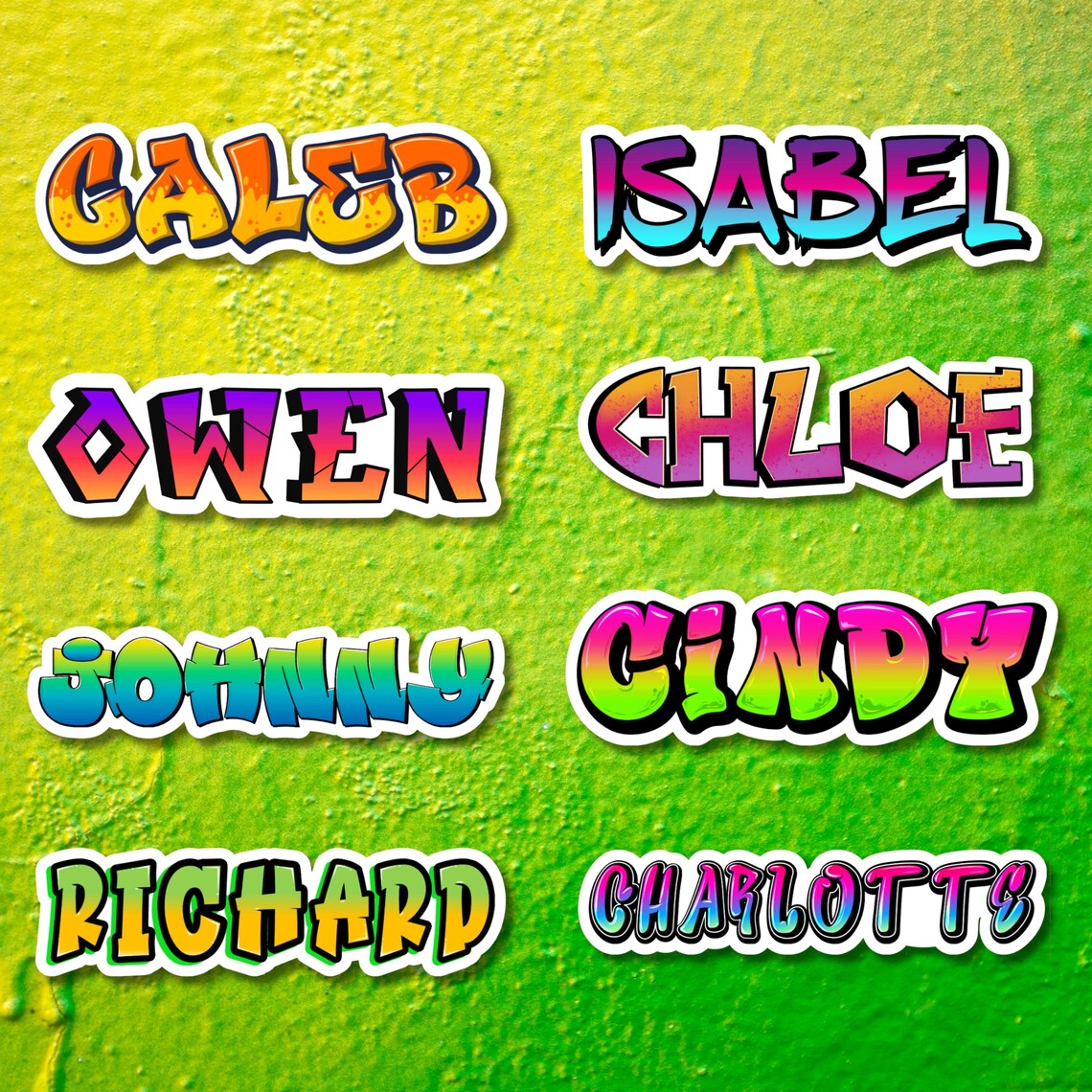 Graffiti Name Personalized Stickers
