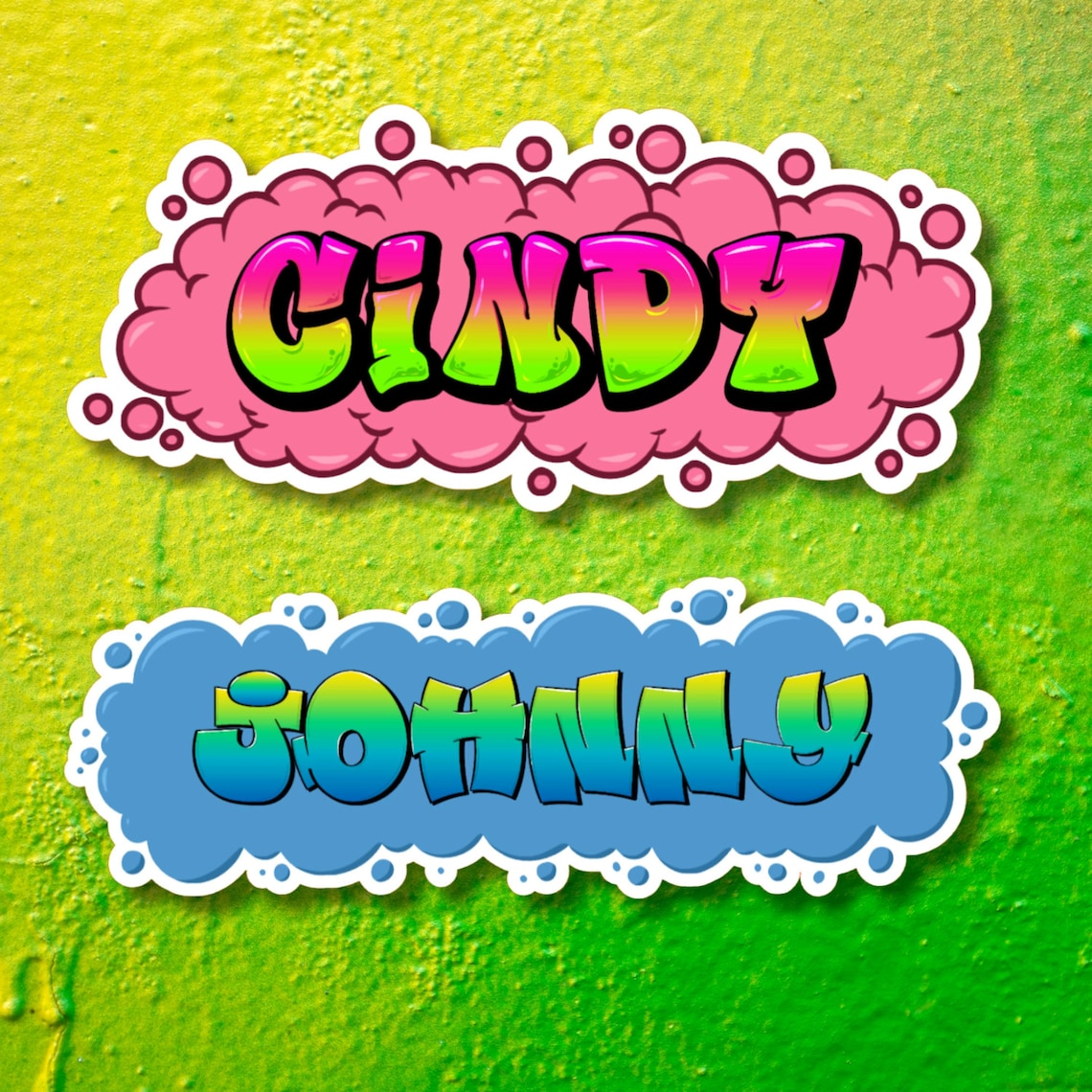Graffiti Name Personalized Stickers