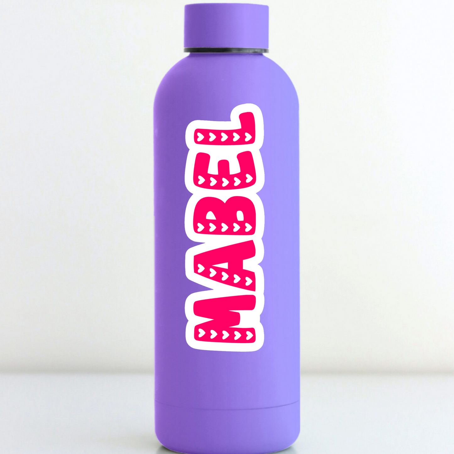 Heart Letters Personalized Name Sticker