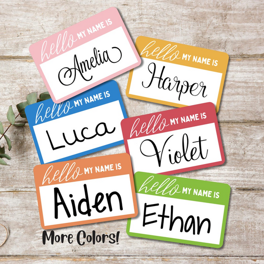 Hello My Name Is Sticker Personalized