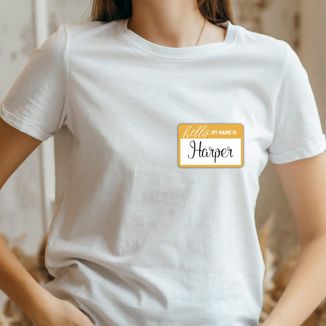 Hello My Name Is Sticker Personalized